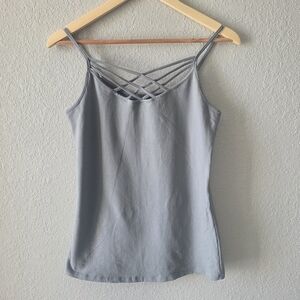 Maurices Light Gray Crisscross Camisole
